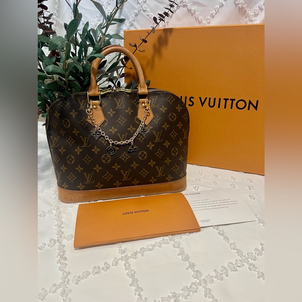 AUTHENTIC Louis Vuitton Alma Bag PM Monogram Leather